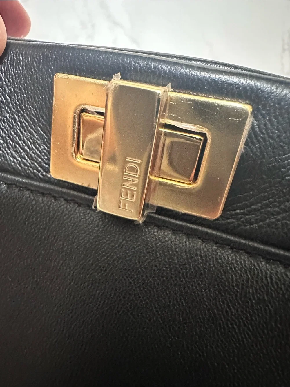 FENDI ❤️🌟PEEKABOO MINI BLACK CALF LEATHER ⭐️ - Picture 8 of 15
